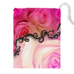 Decorative Elegant Roses Drawstring Pouch (5XL) Front
