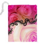 Decorative Elegant Roses Drawstring Pouch (5XL) Back