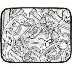 Phone Dial Communication Technology Fleece Blanket (mini) by Wegoenart