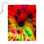 Color Background Structure Lines Drawstring Pouch (5XL) Back