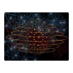 Network Abstract Connection Double Sided Flano Blanket (mini)  by Wegoenart