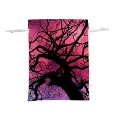 Trees Silhouette Sky Clouds Sunset Lightweight Drawstring Pouch (s) by Wegoenart