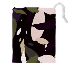 Pattern Formes Vert/noir  Drawstring Pouch (5xl) by kcreatif