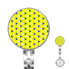 Pattern Yellow Pattern Texture Seamless Modern Colorful Repeat Stainless Steel Nurses Watch by Vaneshart