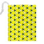Pattern Yellow Pattern Texture Seamless Modern Colorful Repeat Drawstring Pouch (4XL) Back