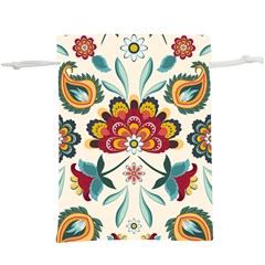 Baatik Print   Lightweight Drawstring Pouch (xl) by designsbymallika