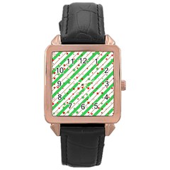 Christmas Paper Stars Pattern Texture Background Colorful Colors Seamless Rose Gold Leather Watch  by Vaneshart
