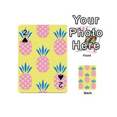 Summer Pineapple Seamless Pattern Playing Cards 54 Designs (mini) by Sobalvarro