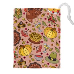 Thanksgiving Pattern Drawstring Pouch (5xl) by Sobalvarro
