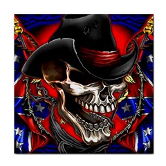 Confederate Flag Usa America United States Csa Civil War Rebel Dixie Military Poster Skull Face Towel by Sapixe