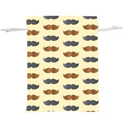 Beard Pattern  Lightweight Drawstring Pouch (xl) by designsbymallika