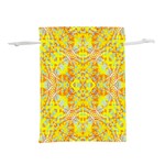 Vivid Warm Ornate Pattern Lightweight Drawstring Pouch (L) Back