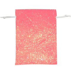 Pink Glitter Print  Lightweight Drawstring Pouch (xl) by designsbymallika