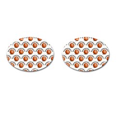 Orange Basketballs Cufflinks (oval) by mccallacoulturesports