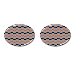 Basketball Thin Chevron Cufflinks (oval) by mccallacoulturesports