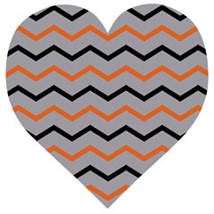 Basketball Thin Chevron Wooden Puzzle Heart by mccallacoulturesports