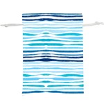 BLUE WAVES PATTERN  Lightweight Drawstring Pouch (XL) Back