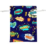 bada boom pattern  Lightweight Drawstring Pouch (XL) Front