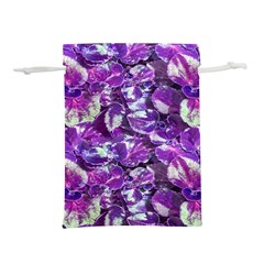 Botanical Violet Print Pattern 2 Lightweight Drawstring Pouch (m) by dflcprintsclothing