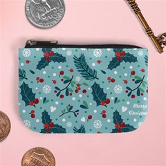 Seamless Pattern With Berries Leaves Mini Coin Purse by Vaneshart