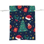 Colorful Funny Christmas Pattern  Lightweight Drawstring Pouch (XL) Back