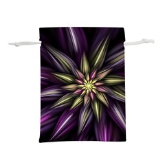 Fractal Flower Floral Abstract Lightweight Drawstring Pouch (m) by HermanTelo