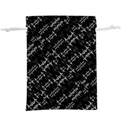 Black And White Ethnic Geometric Pattern  Lightweight Drawstring Pouch (xl) by dflcprintsclothing