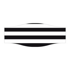 Black And White Large Stripes Goth Mime French Style Stretchable Headband by genx