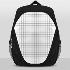 Aesthetic Black And White Grid Paper Imitation Backpack Bag by genx