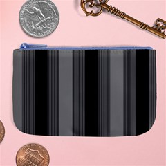 Pattern Bandes Gris/noir Large Coin Purse by kcreatif