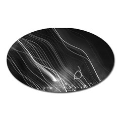 Photo Lumière Noir/gris Oval Magnet by kcreatif