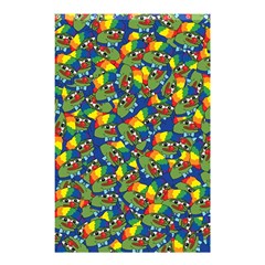 Clown World Pepe The Frog Honkhonk Meme Kekistan Funny Pattern Blue  Shower Curtain 48  X 72  (small)  by snek