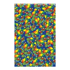 Clown World Pepe The Frog Honkhonk Meme Kekistan Funny Pattern Blue  Shower Curtain 48  X 72  (small)  by snek