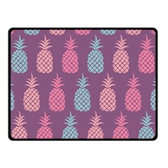 Pineapple Wallpaper Pattern 1462307008mhe Double Sided Fleece Blanket (small)  by Sobalvarro