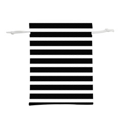 Black & White Stripes Lightweight Drawstring Pouch (l) by anthromahe