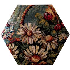 Old Embroidery 1 1 Wooden Puzzle Hexagon by bestdesignintheworld