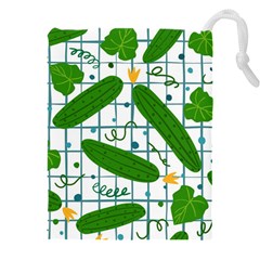 Seamless Pattern With Cucumber Drawstring Pouch (5xl) by Wegoenart