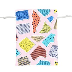 Pattern With Pieces Paper  Lightweight Drawstring Pouch (xl) by Wegoenart