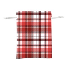 Red Abstract Check Textile Seamless Pattern Lightweight Drawstring Pouch (l) by Wegoenart