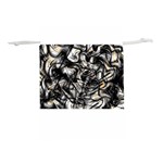 Marble Texture Lightweight Drawstring Pouch (L) Front