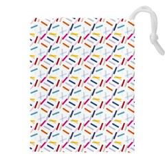 Sprinkles Flat Design Patter Food Drawstring Pouch (5xl) by Vaneshart