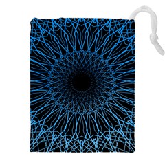 Abstract Rosette Web Network Drawstring Pouch (5xl) by Vaneshart