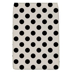 Polka Dots - Black On Abalone Grey Removable Flap Cover (l) by FashionBoulevard