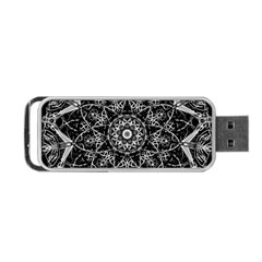 Black And White Pattern Portable Usb Flash (one Side) by Sobalvarro