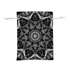 Black And White Pattern Lightweight Drawstring Pouch (m) by Sobalvarro