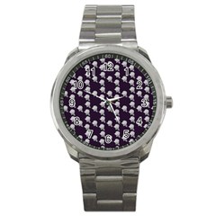 White Rose In Purple Sport Metal Watch by snowwhitegirl