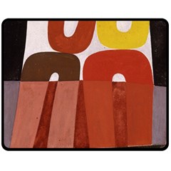Sophie Taeuber Arp, Composition À Motifs D arceaux Ou Composition Horizontale Verticale Double Sided Fleece Blanket (medium)  by Sobalvarro