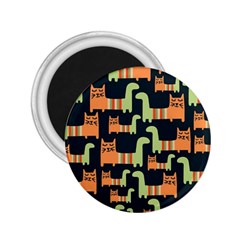 Seamless Pattern With Cats 2 25  Magnets by Vaneshart