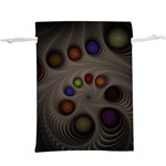 Fractal Fantasy Abstract Pattern  Lightweight Drawstring Pouch (XL) Back
