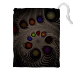 Fractal Fantasy Abstract Pattern Drawstring Pouch (5xl) by Wegoenart